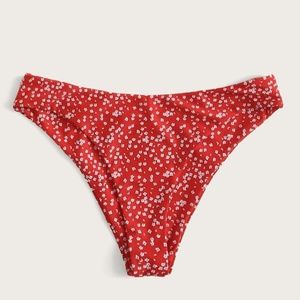 Ditsy Floral Red Bikini Bottom